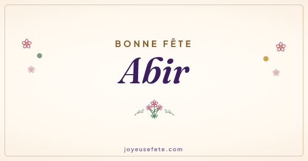 Image « Bonne fête Abir » au format large