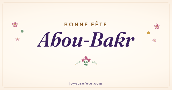 Image « Bonne fête Abou-Bakr » au format large
