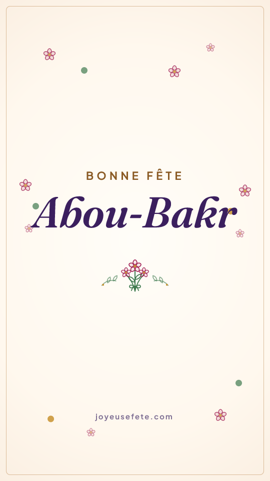 Image « Bonne fête Abou-Bakr » au format story