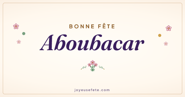 Image « Bonne fête Aboubacar » au format large