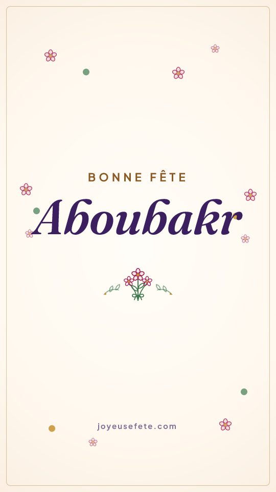 Image « Bonne fête Aboubakr » au format story