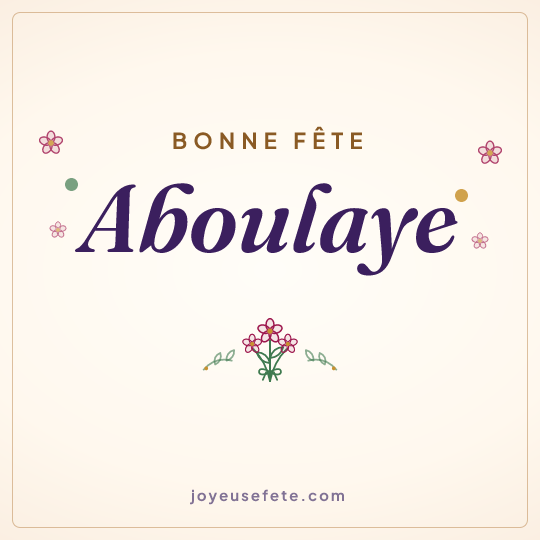 Image carrée « Bonne fête Aboulaye » pour WhatsApp