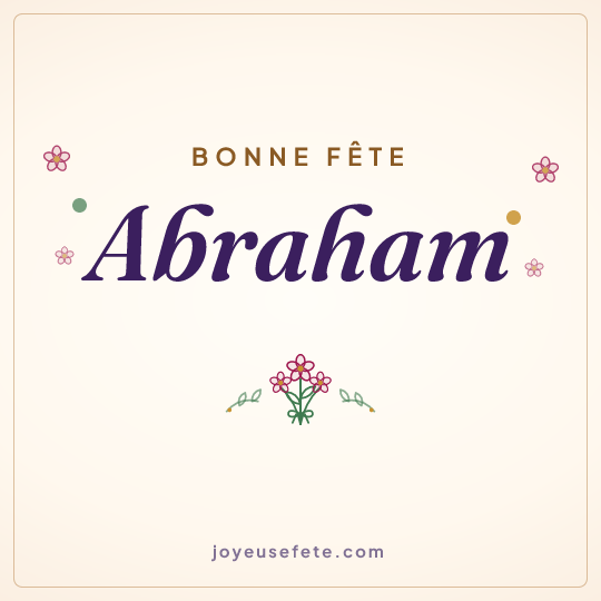 Image carrée « Bonne fête Abraham » pour WhatsApp