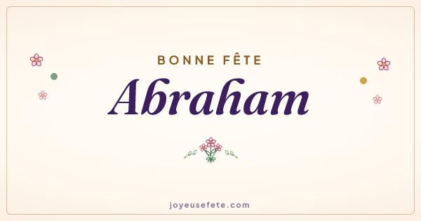 Image « Bonne fête Abraham » au format large