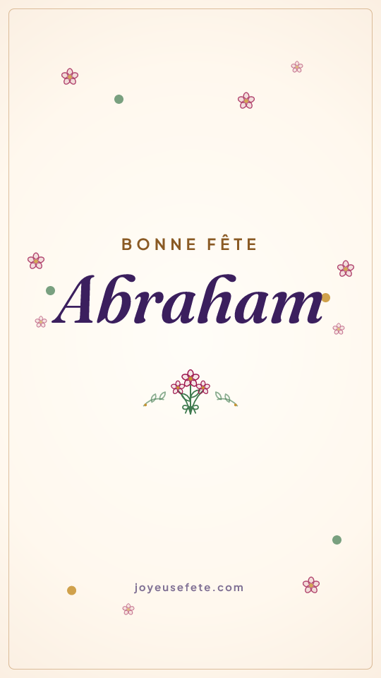 Image « Bonne fête Abraham » au format story
