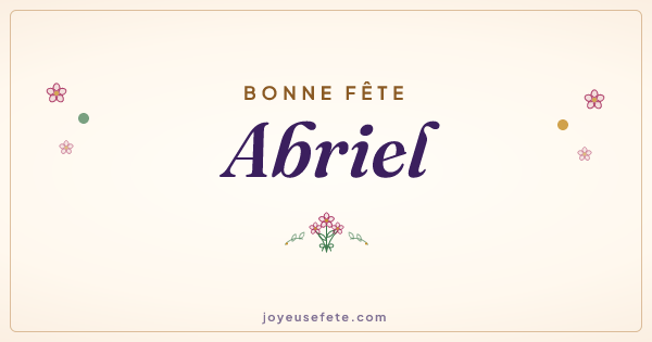 Image « Bonne fête Abriel » au format large