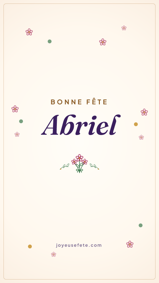 Image « Bonne fête Abriel » au format story