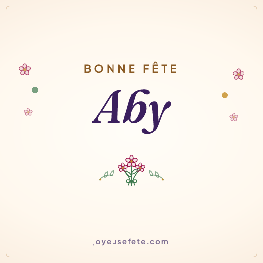 Image carrée « Bonne fête Aby » pour WhatsApp