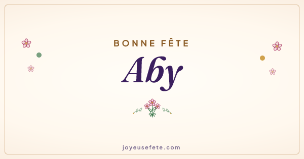 Image « Bonne fête Aby » au format large