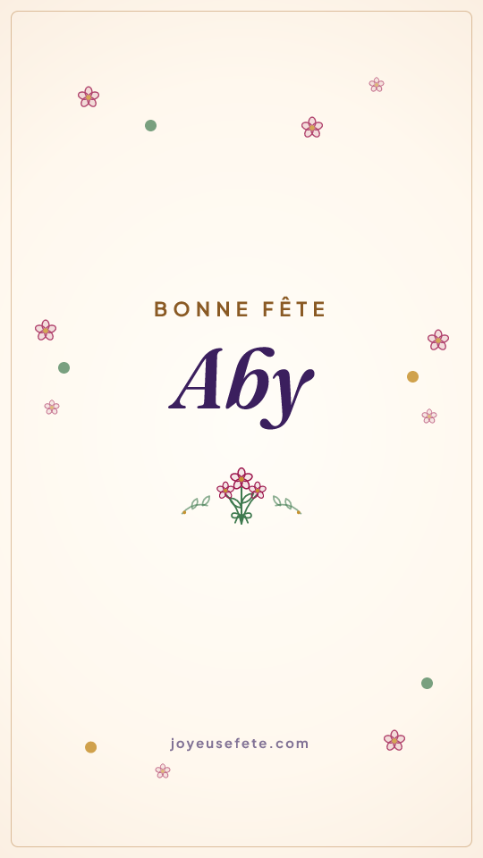 Image « Bonne fête Aby » au format story