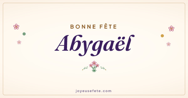 Image « Bonne fête Abygaël » au format large