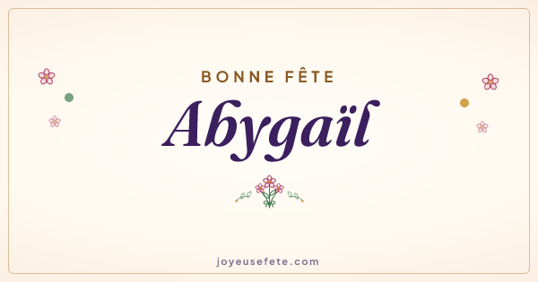 Image « Bonne fête Abygaïl » au format large