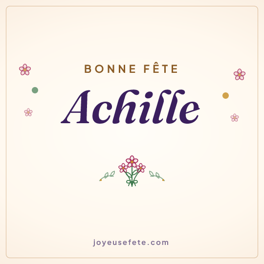 Image carrée « Bonne fête Achille » pour WhatsApp
