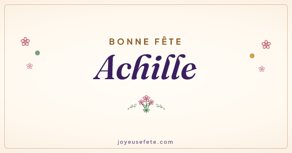 Image « Bonne fête Achille » au format large