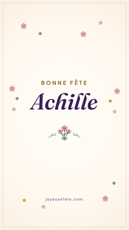 Image « Bonne fête Achille » au format story