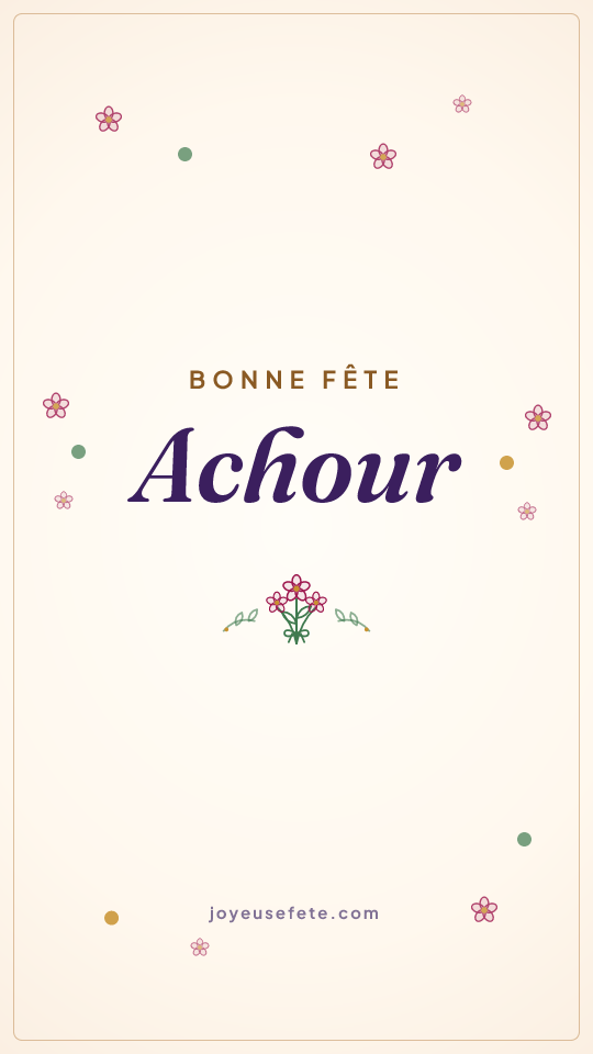 Image « Bonne fête Achour » au format story