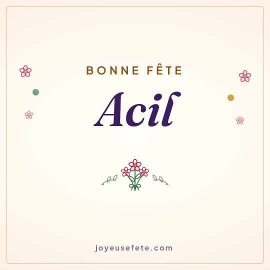 Image carrée « Bonne fête Acil » pour WhatsApp