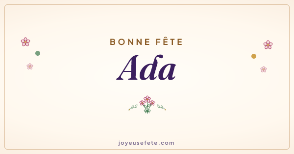Image « Bonne fête Ada » au format large