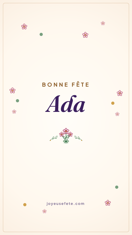 Image « Bonne fête Ada » au format story