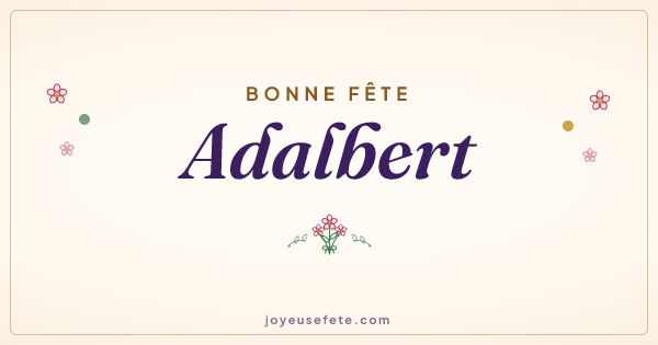 Image « Bonne fête Adalbert » au format large