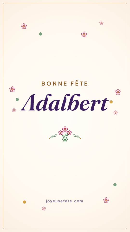 Image « Bonne fête Adalbert » au format story