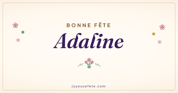 Image « Bonne fête Adaline » au format large