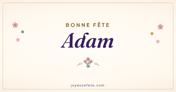 Image « Bonne fête Adam » au format large