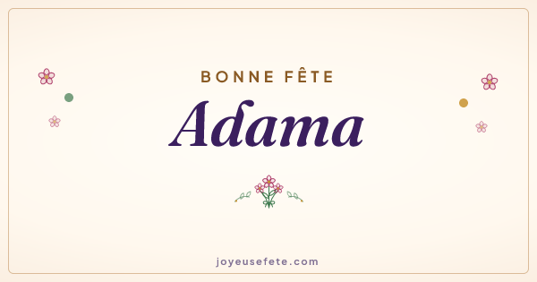 Image « Bonne fête Adama » au format large