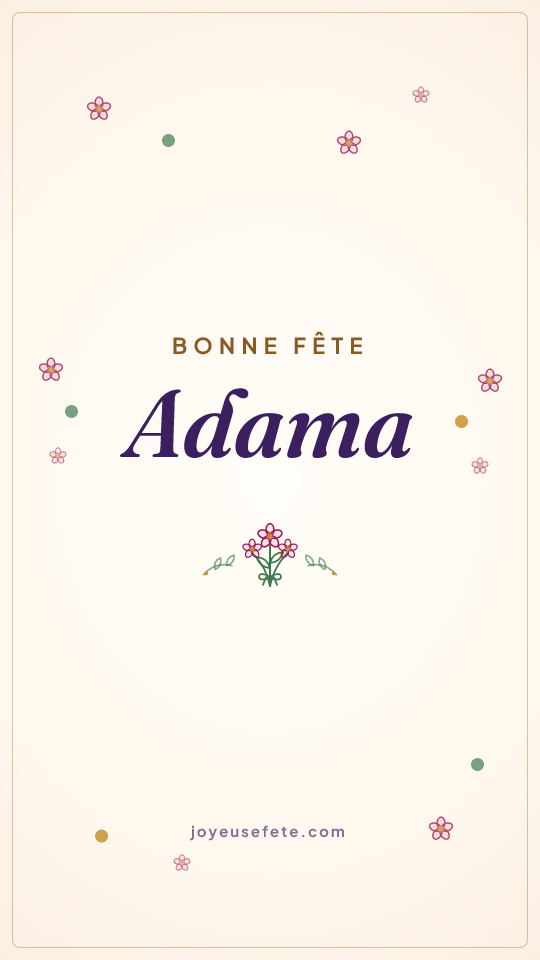 Image « Bonne fête Adama » au format story