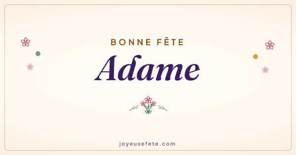 Image « Bonne fête Adame » au format large