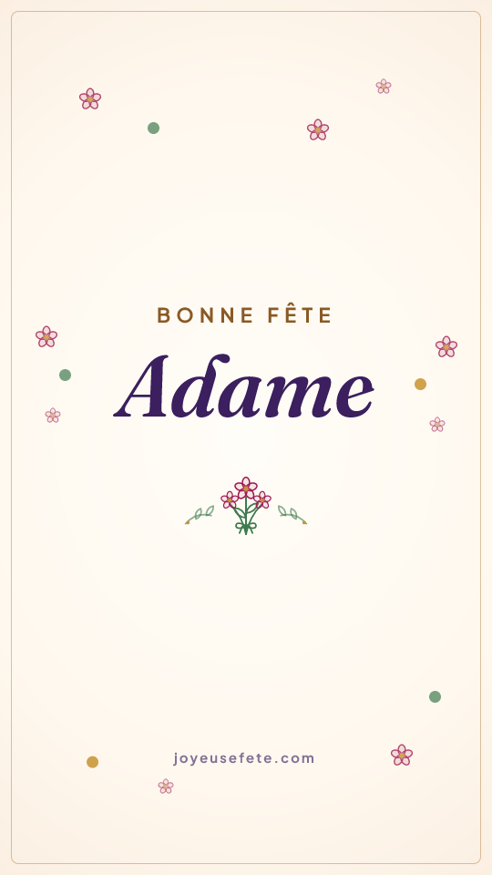 Image « Bonne fête Adame » au format story