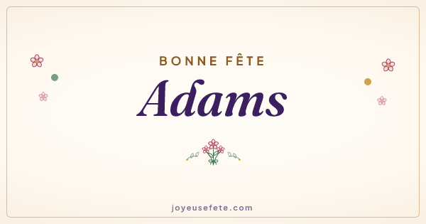 Image « Bonne fête Adams » au format large