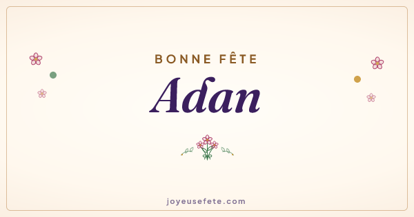Image « Bonne fête Adan » au format large