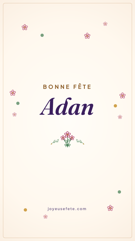 Image « Bonne fête Adan » au format story