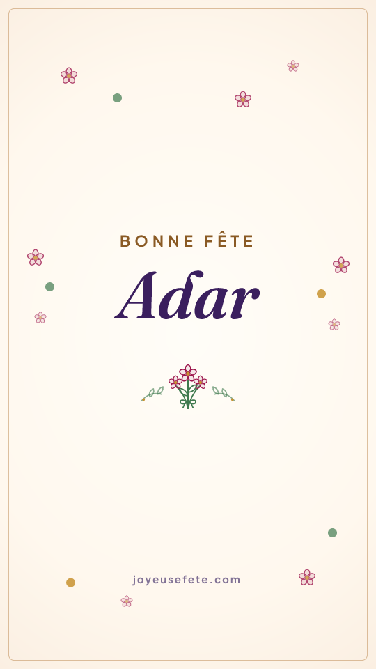 Image « Bonne fête Adar » au format story