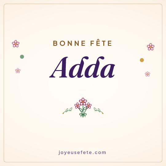 Image carrée « Bonne fête Adda » pour WhatsApp