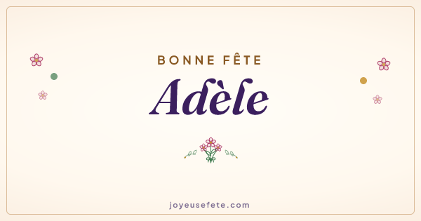 Image « Bonne fête Adèle » au format large