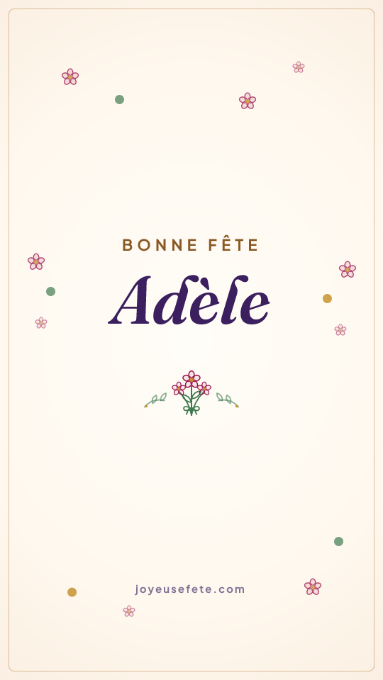 Image « Bonne fête Adèle » au format story
