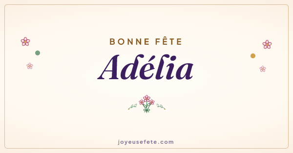 Image « Bonne fête Adélia » au format large