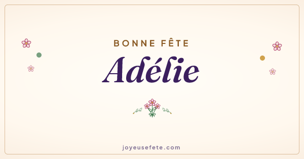 Image « Bonne fête Adélie » au format large