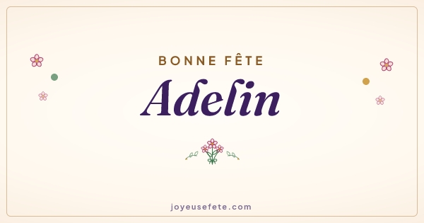 Image « Bonne fête Adelin » au format large