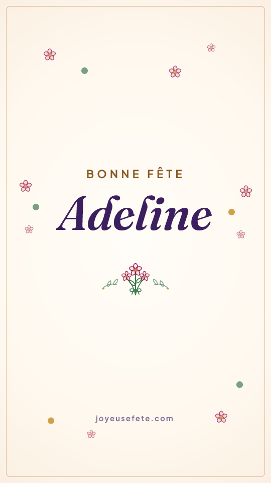 Image « Bonne fête Adeline » au format story