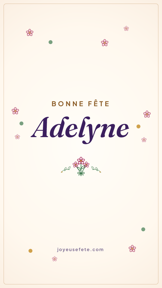 Image « Bonne fête Adelyne » au format story