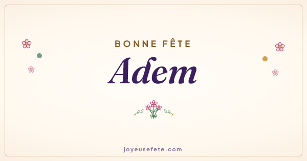 Image « Bonne fête Adem » au format large