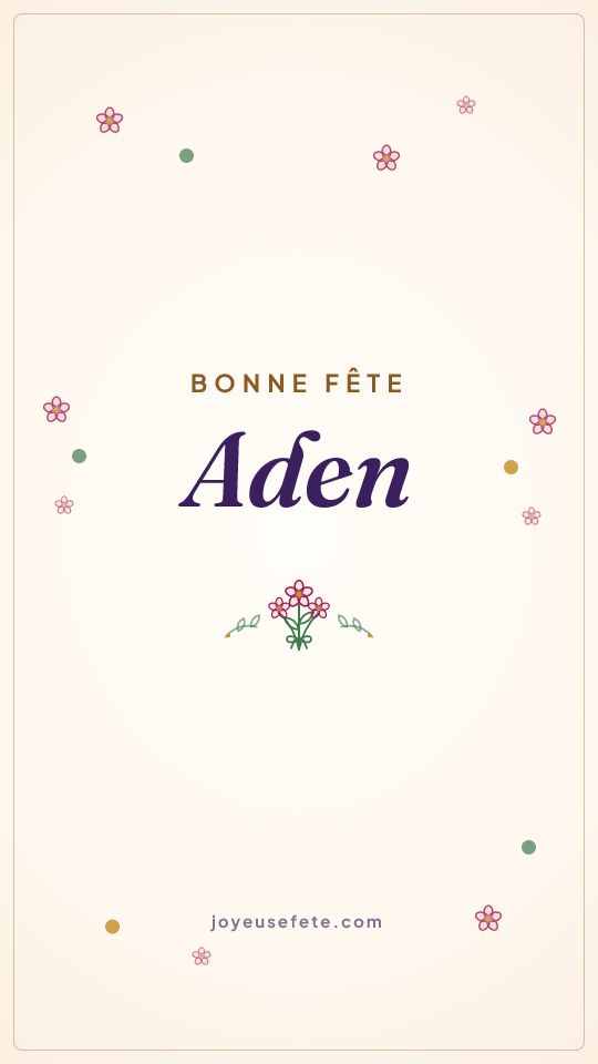 Image « Bonne fête Aden » au format story