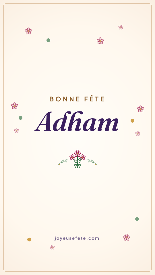 Image « Bonne fête Adham » au format story