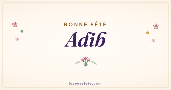 Image « Bonne fête Adib » au format large