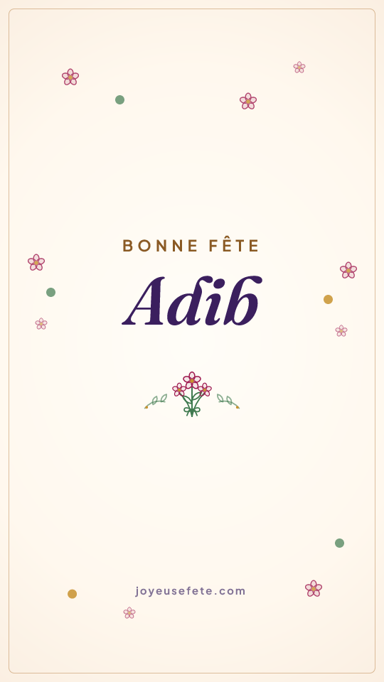 Image « Bonne fête Adib » au format story