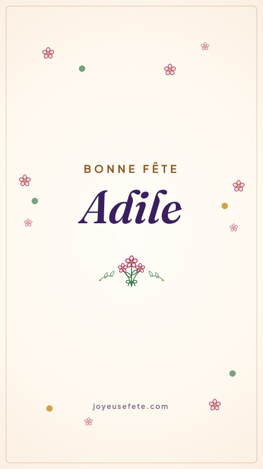 Image « Bonne fête Adile » au format story