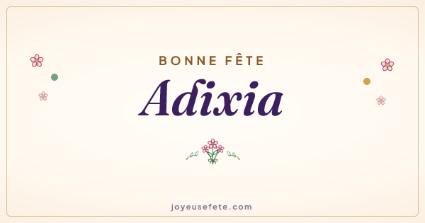 Image « Bonne fête Adixia » au format large